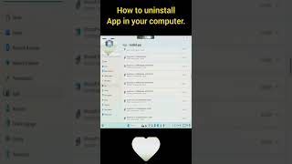 How to uninstall app in your computer [upl. by Nayhr]