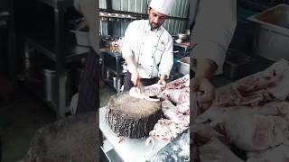 Restaurant Style Mutton Cutting trendingshorts food chef Esanur [upl. by Urba550]