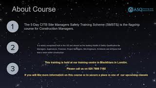 Site Management Safety Training Scheme SMSTS [upl. by Ueik]