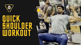 QUICK SHOULDER WORKOUT FOR SIZE  Nitin Chandila [upl. by Rollins]