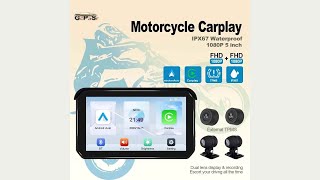 Review GcPaSr 5 Inch Motorcycle CarPlay Navigation 2024 [upl. by Lynne]