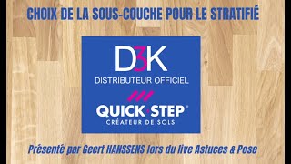 Stratifié Quick Step quelle sous couche choisir [upl. by Lindell]