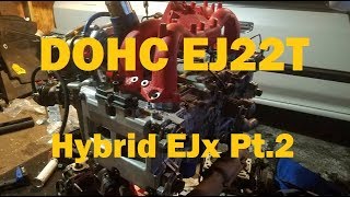 EJ22T DOHC Pt2 Assembling the Heads  Test Fit the TD05 16G Turbo [upl. by Akahs]