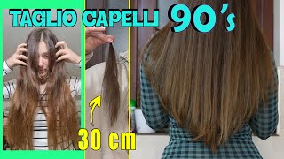 tagliare i capelli da soli COME DAL PARRUCCHIERE 😍 TAGLIO CAPELLI SCALATO LUNGO [upl. by Ykcim]