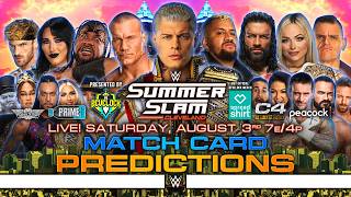 WWE SummerSlam 2024  Match Card Predictions [upl. by Keefe]