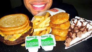 ASMR BURGER KING SPICY WHOPPER MELT IMPOSSIBLE PATTIES CHICKEN NUGGETS RANCH SAUCE FRIES PIE MUKBANG [upl. by Kavanagh]