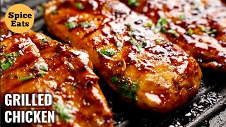 GRILLED CHICKEN WITH GARLIC AND LEMON  GRILLED CHICKEN RECIPE [upl. by Aicatsal]