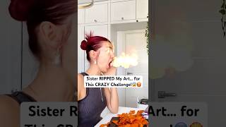 Sister RIPPED My Art… for This CRAZY Challenge😱🍟 [upl. by Oidivo]