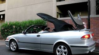 2000 SAAB 93 SE Convertible Top Up Action [upl. by Hareemas]