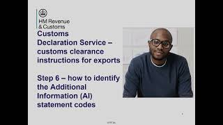 Customs clearance instructions for exports – Step 6 – additional information statement codes [upl. by Suoiluj321]