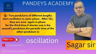 Two pendulums of different lengths start oscillations in same phase After 12 s they are once again [upl. by Nekcerb]