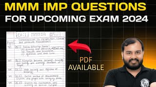 MMMIMP QUESTIONS  BE SEM4  GTU SUMMER 2024 EXAM mechanicalengineering 4thsemesterexam gtu [upl. by Llenrep]