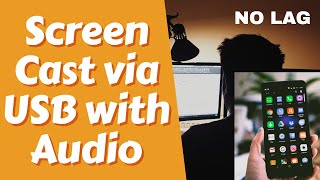 How To Cast Android Screen To PC using USB with Audio  No Root  No Lag  Scrcpy  Sndcpy Working [upl. by Kraus787]