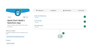 Quick Start Build a Salesforce App  Salesforce Trailhead [upl. by Aihsemek864]