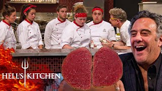 Brynn amp Josie Clash After Precooked amp Raw Steaks Upset Chef Ramsay  Hells Kitchen [upl. by Idnim]