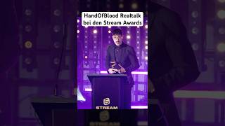 Wichtiger Realtalk von HandOfBlood bei den Stream Awards 2024 handofblood [upl. by Seugirdor]