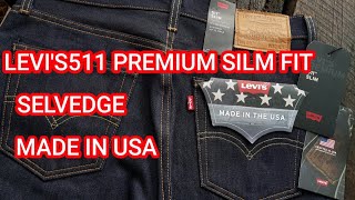 Reviewใหม่ล่าสุด LEVIS 511 PREMIUM SILM ริมแดง Made In USA🇺🇸 [upl. by Anuaik]