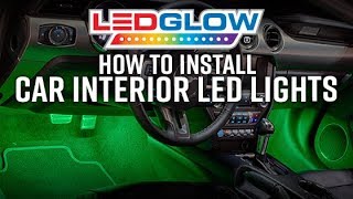 Installation  LEDGlow 4pc 7 Color LED Interior Car Lights and Truck Lights [upl. by Retsev540]