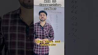 Add 10 consecutive number shots maths mathtricks viralreels viralshorts [upl. by Berns739]