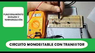 COMO FUNCIONA UN MONOESTABLE CON TRANSISTORES [upl. by Gainer]