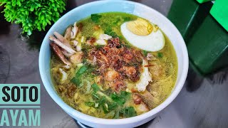 RESEP SOTO AYAM BENING  SEGER SEDAP MANTAP [upl. by Grubman]