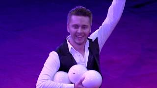 Dmitry Chernov  Large balls juggling Minsk 2019 [upl. by Nnylyam]