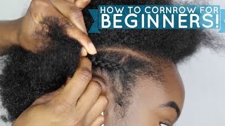 How to braidcornrow FOR BEGINNERS [upl. by Eimaraj237]