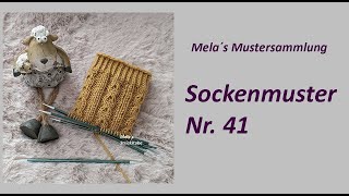 Sockenmuster Nr 41  Muster in Runden stricken [upl. by Mayne]