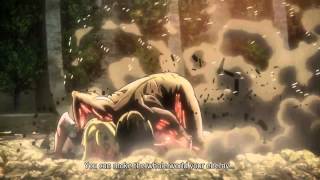 Eren Titan Form vs Annie Titan Form Final Battle Shingeki No Kyojin  SNK [upl. by Elletnahs739]