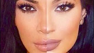 HOW TO CONTOUR YOUR FACE FOR BEGINNERS  KKW x Kylie Jenner [upl. by Gerson101]