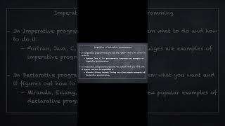 Imperative vs Declarative programming [upl. by Apicella]