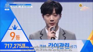 Vietsub PRODUCE 101 SEASON 2 EP 5  CUBE Trainee  Lai Guan Lin Rank 9 Cut [upl. by Jarv72]