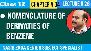 NOMENCLATURE OF DERIVATIVES OF BENZENE MONO  DI AND POLYSUBSTITUTED BENZENE NASIBZADASSS [upl. by Hugibert678]