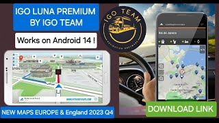 iGO LUNA GPS Navigation for Car amp Bus  Europe amp England 2023 Q4  Not for Trucks  Download Link [upl. by Eolhc198]