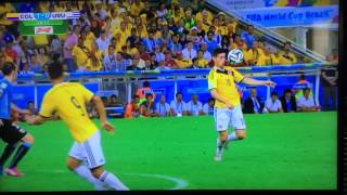 James Rodriguez goal Columbia vs Uruguay [upl. by Euqcaj]