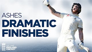 Tense Finishes  Cardiff 2009 Headingley 2019 amp More  Ashes NailBiting Moments [upl. by Anauqat]