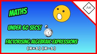 How to Factorise Algebraic Expressions under 60 seconds GCSE Maths [upl. by Yrocej]