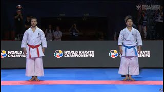 Mattia Busato vs Kakeru Nishiyama  Bronze Male Kata  World Championships Budapest 2023 [upl. by Ted]