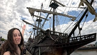 Aboard A Beautiful quotPIRATE SHIPquot Galeón Andalucía 17th Century Galleon Replica Yarmouth Norfolk [upl. by Aihsatsan]