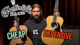 Expensive vs Cheap Martin Acoustic Guitars  000X1 vs 00042 [upl. by Livingstone]