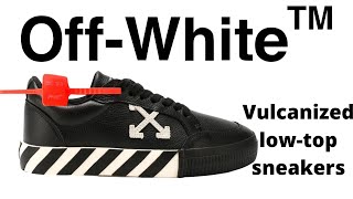 OFF WHITE Vulcanized lowtop sneakers TOP Unboxing amp Review  luxury reviews shoes and clothes [upl. by Adnirol938]