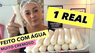 GELADINHO CREMOSO DE 1 REAL PARA VENDER MUITO FEITO COM ÁGUA [upl. by Pricilla]