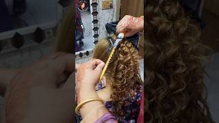 how to curls hair lashesbeautyparlour shorts hairtutorial [upl. by Coriss]