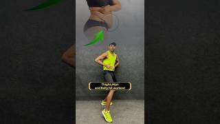 Thighships and belly fat workout fatloss fitnessmotivation 1weeklosebellyfatathome fitness [upl. by Luy]