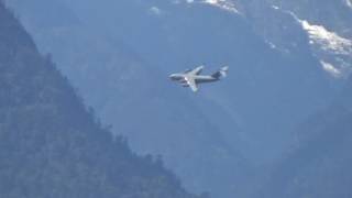 Great Long Vid Of IAF C17 Landing At Mechuka Arunachal [upl. by Shaffer]