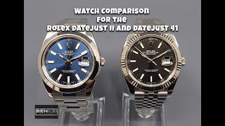 Rolex Datejust II and Datejust 41  Watch Comparison  Whats the Difference [upl. by Yrakcaz888]