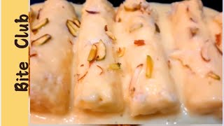 2 Delicious Bread Dessert Recipes  Ras Malai Roll Tutorial By Bite Club [upl. by Ttenrag466]