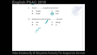 Question 2 MCQ 10 PSAC 2018 [upl. by Yllod697]