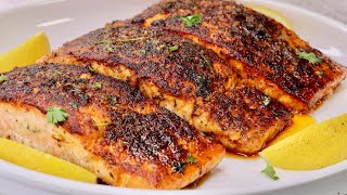 Garlic Butter Salmon Recipe  How Make Garlic Butter Salmon [upl. by Kattie126]