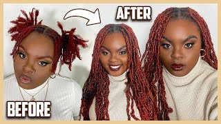 Soft Locs Over Starter Locs NO CROCHET [upl. by Ramej]